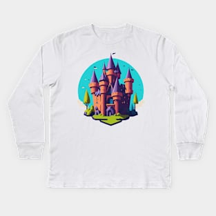 Cute Castle Kids Long Sleeve T-Shirt